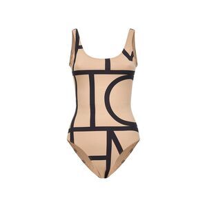 Toteme Women Beige Stretch Jersey Monogram One-Piece Swimsuit